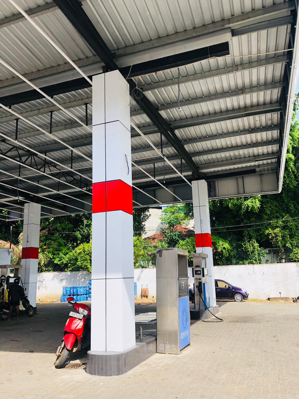 CEYPETCO Embilipitiya - Interior Canopy Structure & Fuel Dispensers